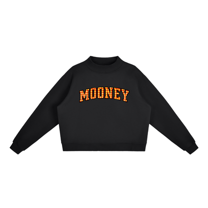 Gingham Cardinal Mooney Essential Fleece Mock-Neck Crew Sweatshirt