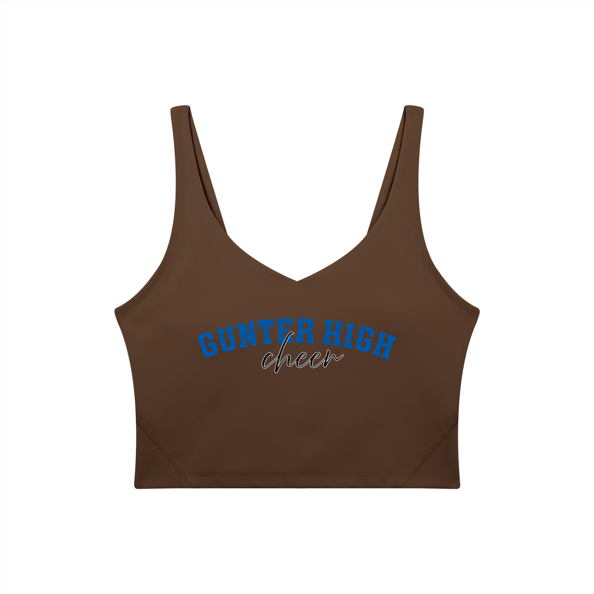 Cursive Gunter Women's V-Neck Yoga Sports Bra