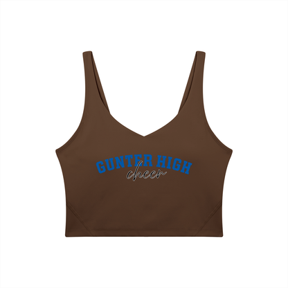 Cursive Gunter Women's V-Neck Yoga Sports Bra