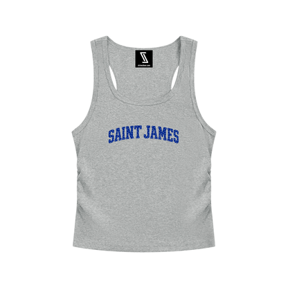 Polka Dot Saint James Women’s Ruched Tank Top