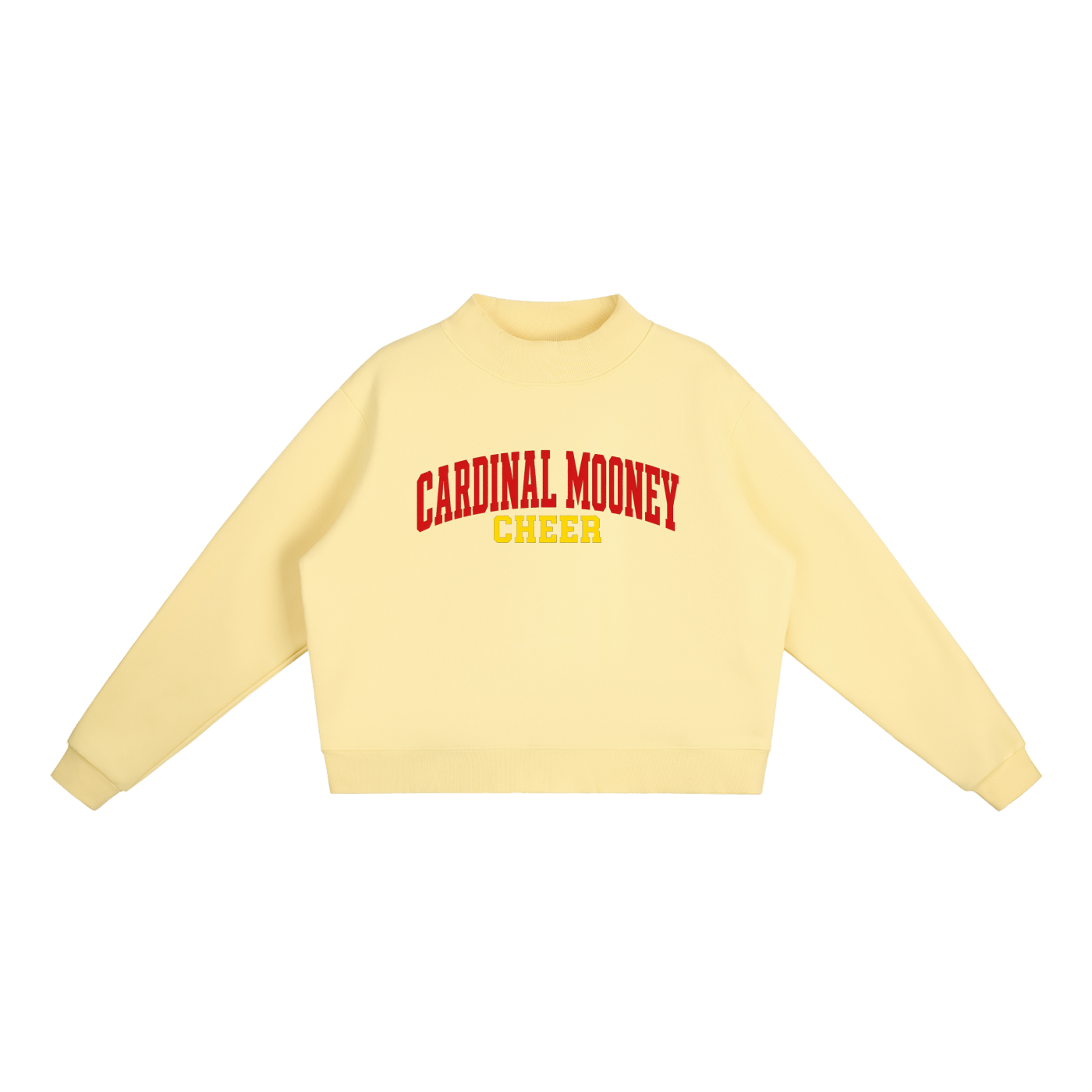 Basic 1 Cardinal Mooney Essential Fleece Mock-Neck Crew Sweatshirt