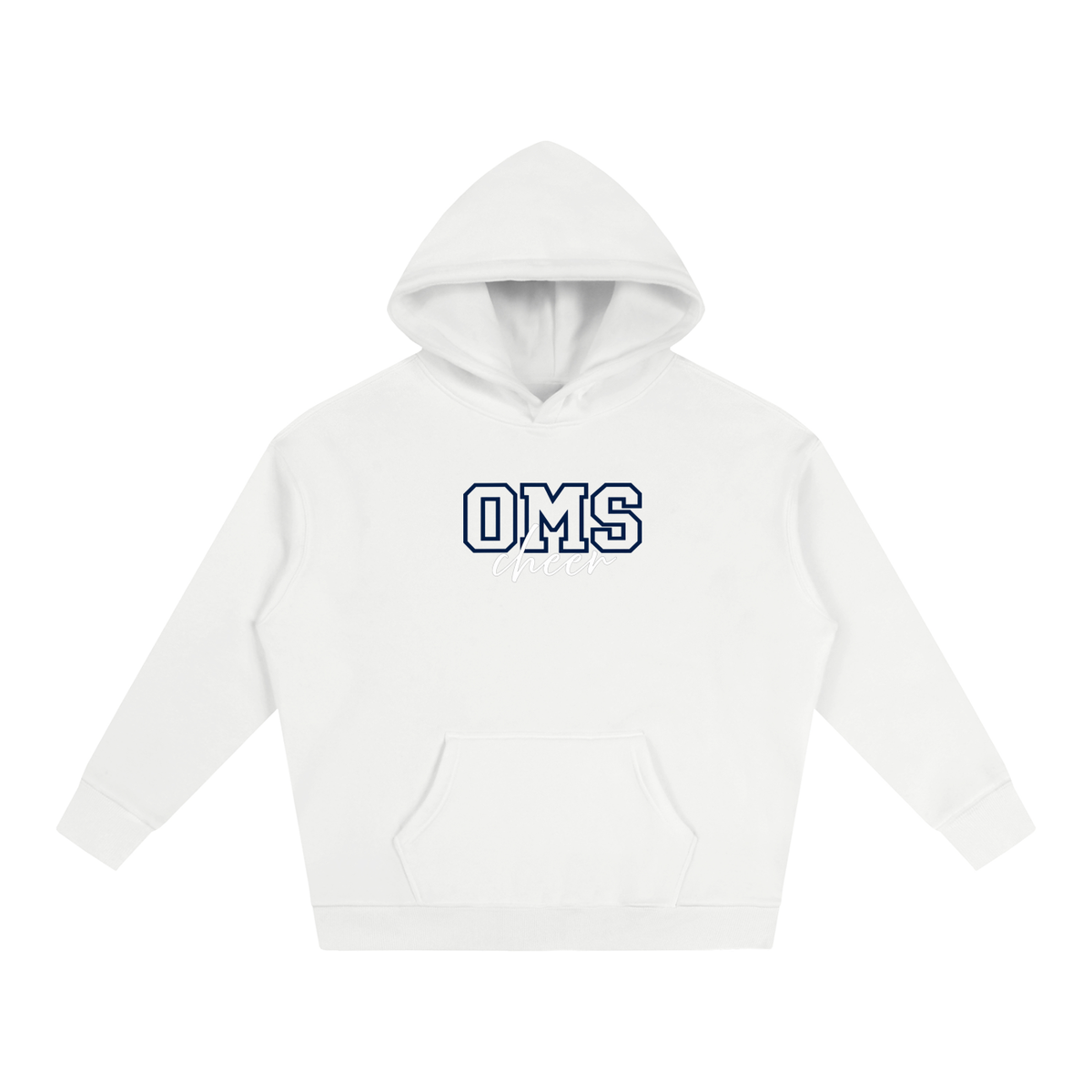 Cursive Front Oakland Middle Oversize Fleeced Hoodie