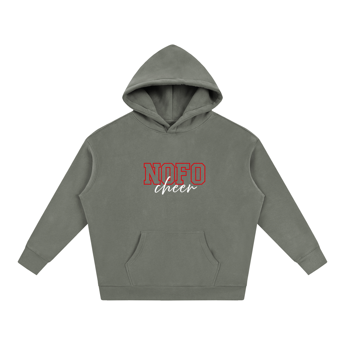 Cursive Front North Fork Oversize Fleeced Hoodie