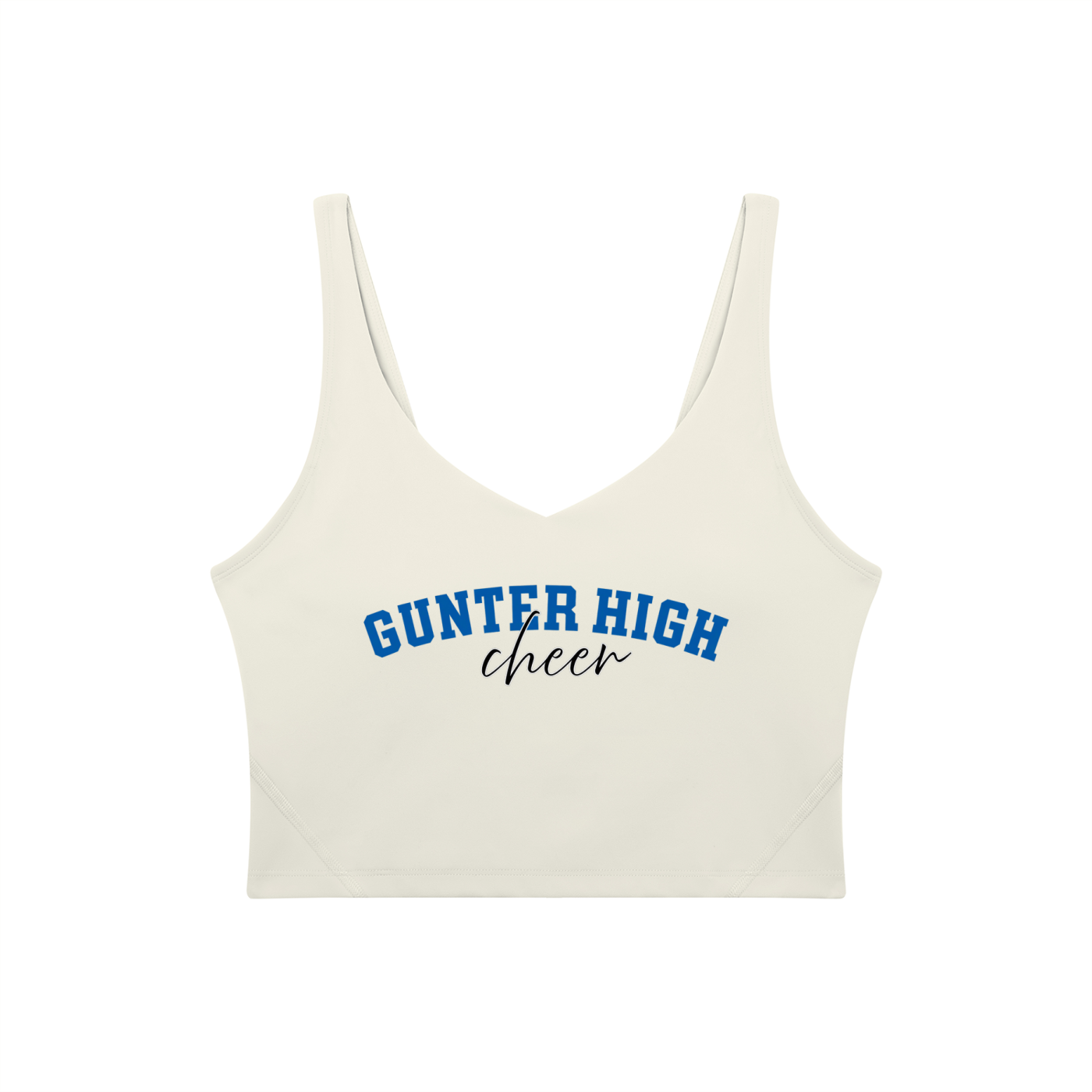 Cursive Gunter Women's V-Neck Yoga Sports Bra