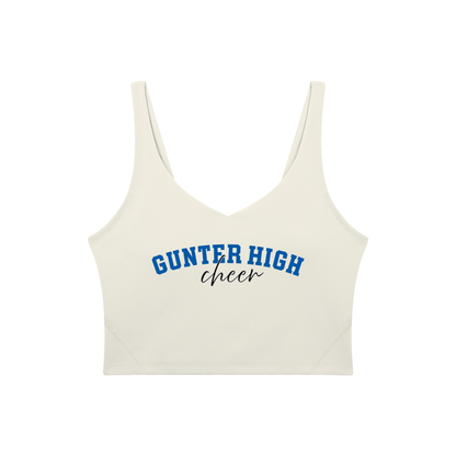 Cursive Gunter Women's V-Neck Yoga Sports Bra