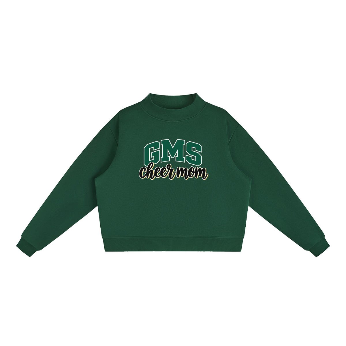 Cheer Mom Gladeville Essential Fleece Mock-Neck Crew Sweatshirt (printed)