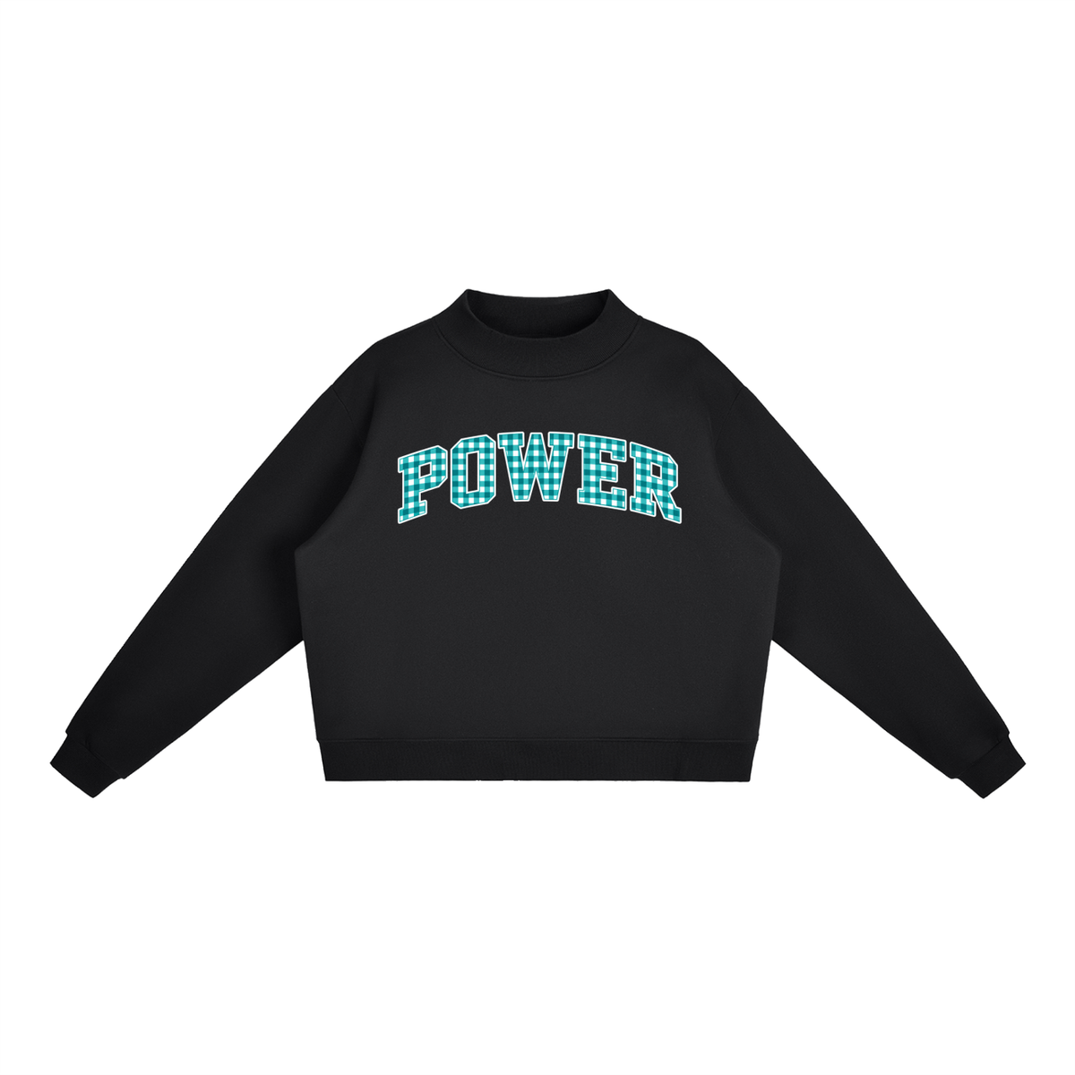Essential Fleece Mock-Neck Crew Sweatshirt