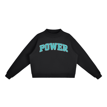 Essential Fleece Mock-Neck Crew Sweatshirt