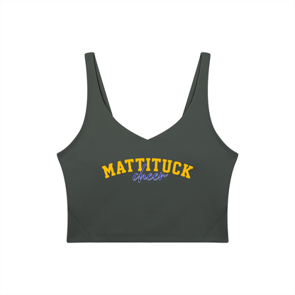 Cursive Mattituck Women's V-Neck Yoga Sports Bra