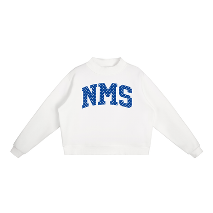 Polka Dot Northside Essential Fleece Mock-Neck Crew Sweatshirt (printed)