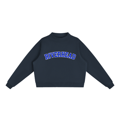 Essential Fleece Mock-Neck Crew Sweatshirt