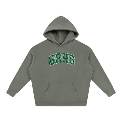 Polka Dot Green River Oversize Fleeced Hoodie