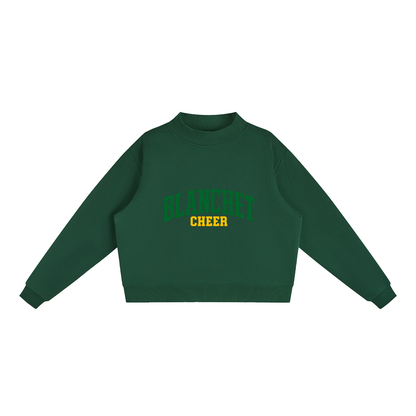 Basic 1 Blanchet Essential Fleece Mock-Neck Crew Sweatshirt (printed)