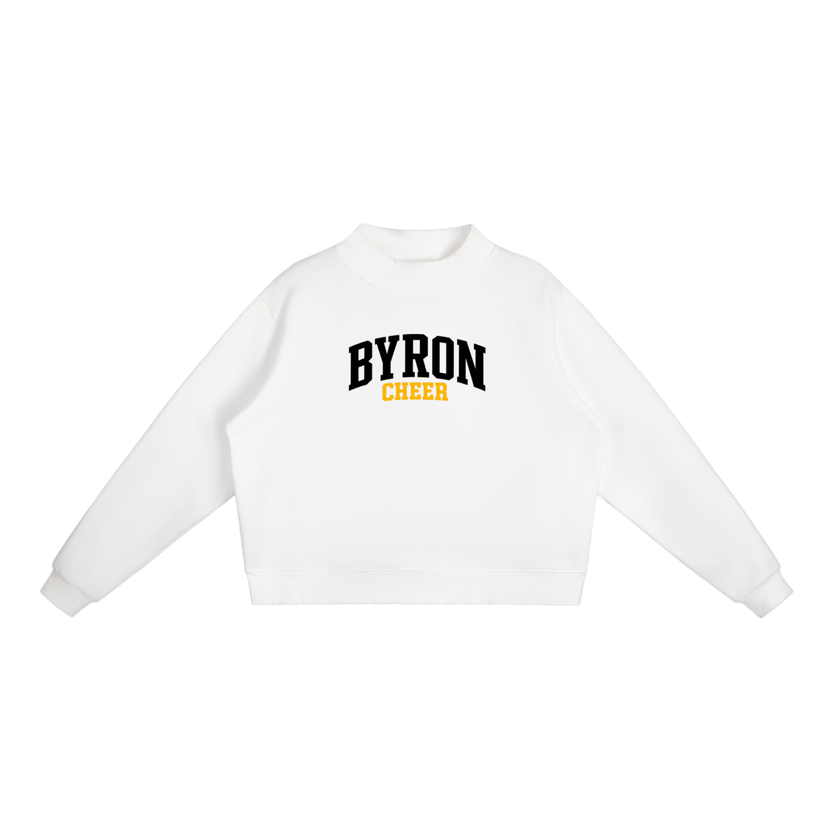 Basic 1 Byron Essential Fleece Mock-Neck Crew Sweatshirt (printed)