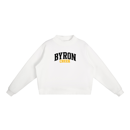 Basic 1 Byron Essential Fleece Mock-Neck Crew Sweatshirt (printed)