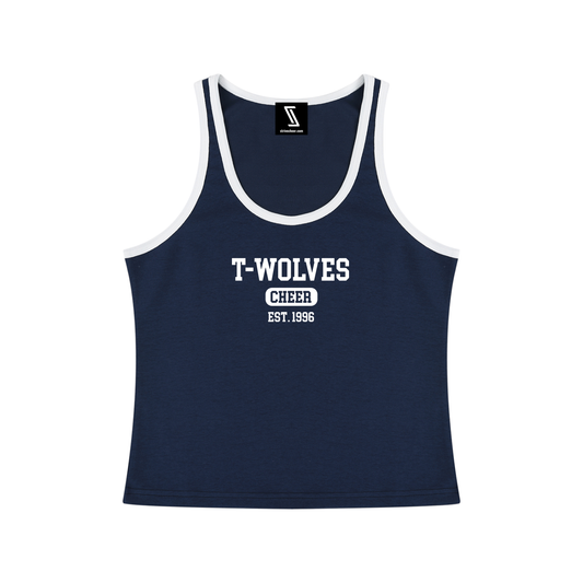 Women's Color Block Cropped Tank Top