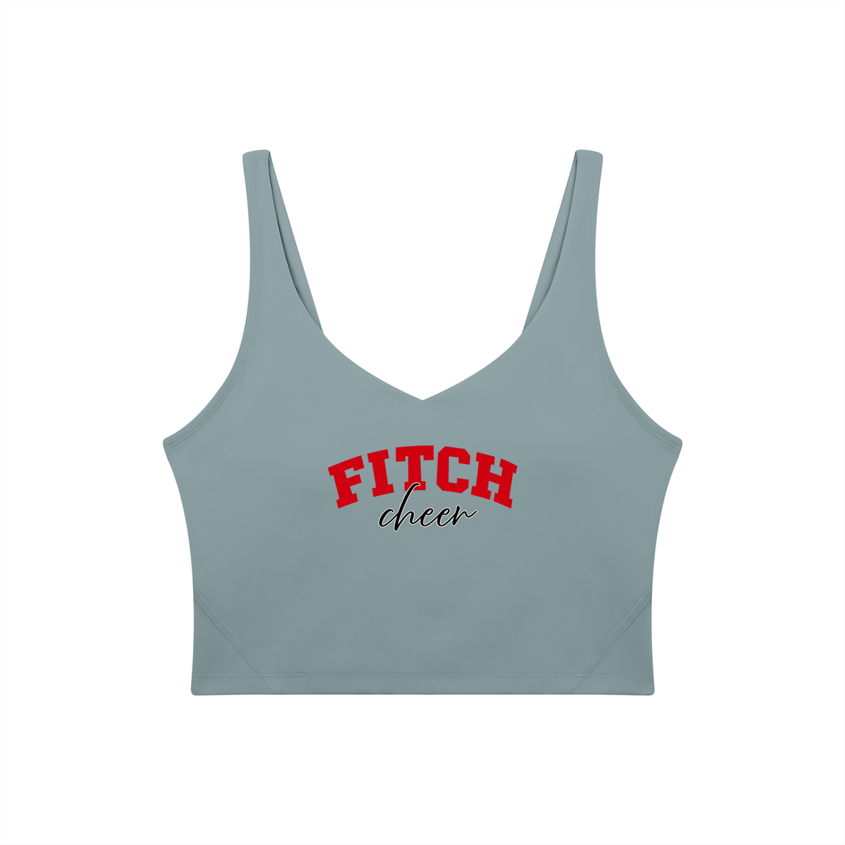 Cursive Fitch Women's V-Neck Yoga Sports Bra