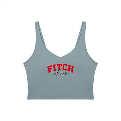 Cursive Fitch Women's V-Neck Yoga Sports Bra