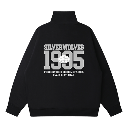 Quarter-Zip Drop Shoulder Sweatshirt