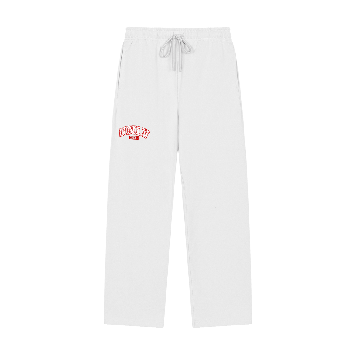 Solid Color Straight-Leg Sweatpants