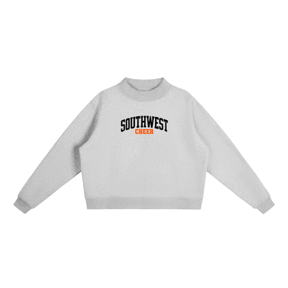 Essential Fleece Mock-Neck Crew Sweatshirt
