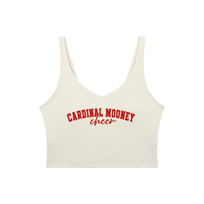 Cursive Cardinal Mooney Women's V-Neck Yoga Sports Bra