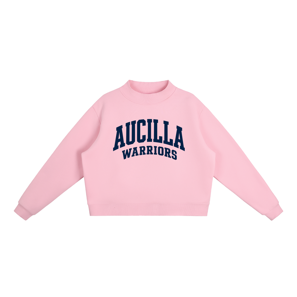 Basic 2 Aucilla Essential Fleece Mock-Neck Crew Sweatshirt