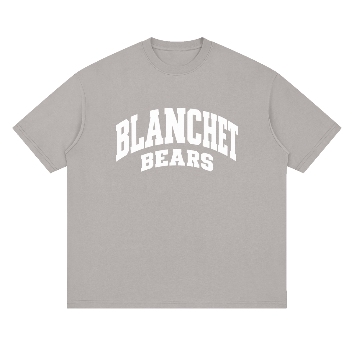 Basic 2 White Blanchet Oversized Drop Shoulder T-Shirt