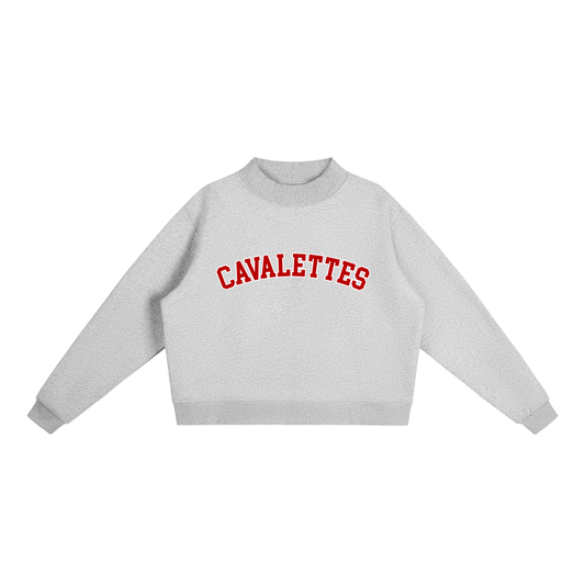 Essential Fleece Mock-Neck Crew Sweatshirt
