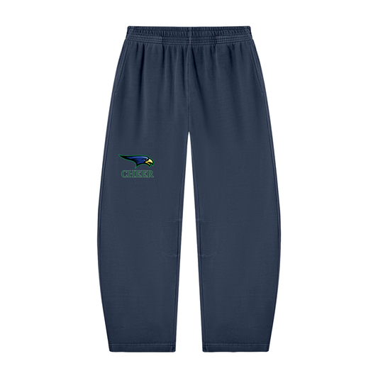Unisex Vintage Washed Barrel Leg Sweatpants