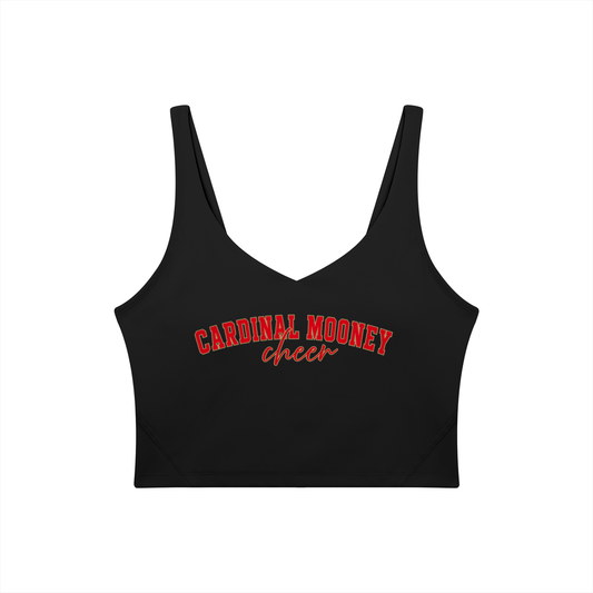 Cursive Cardinal Mooney Women's V-Neck Yoga Sports Bra