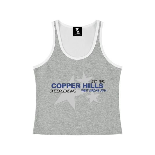 Women's Color Block Cropped Tank Top