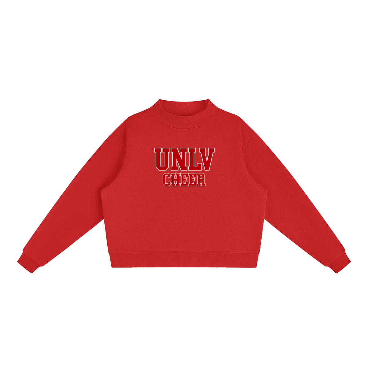 Basic 1 UNLV Essential Fleece Mock-Neck Crew Sweatshirt (printed)