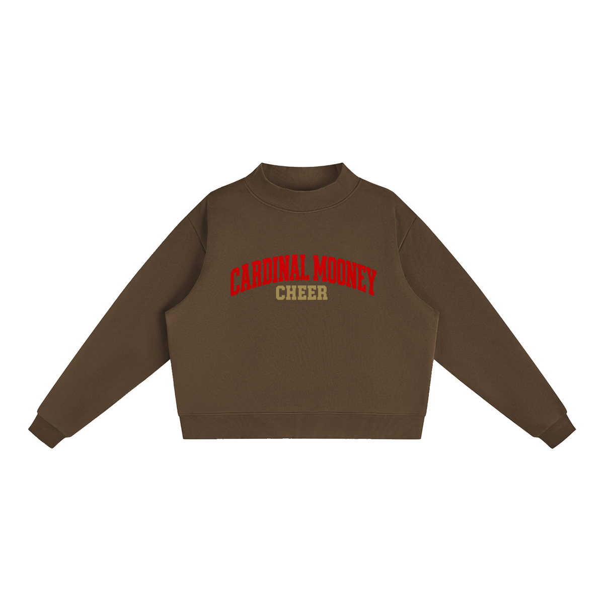 Basic 1 Cardinal Mooney Essential Fleece Mock-Neck Crew Sweatshirt