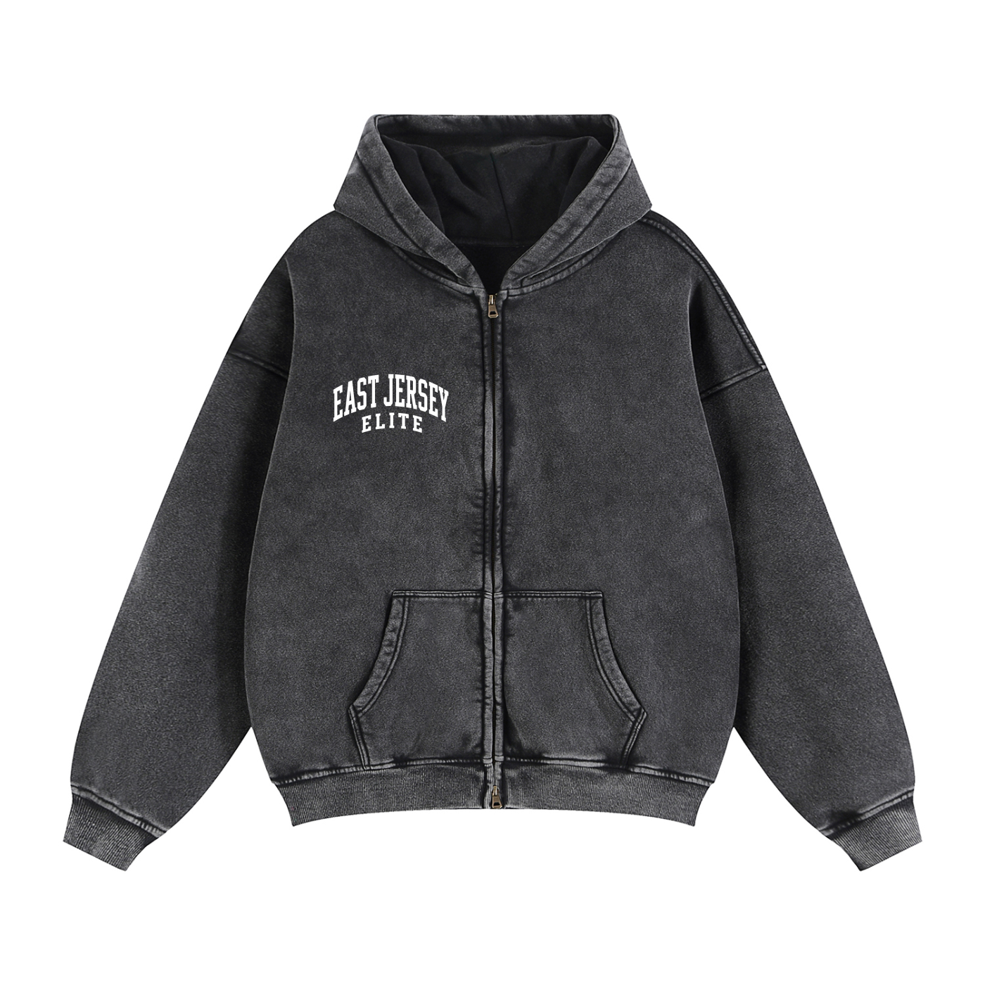 Zip-Through Boxy Fleece Hoodie