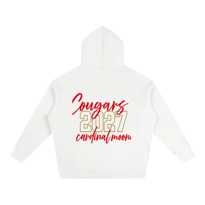 Cursive Front Cardinal Mooney Oversize Fleeced Hoodie