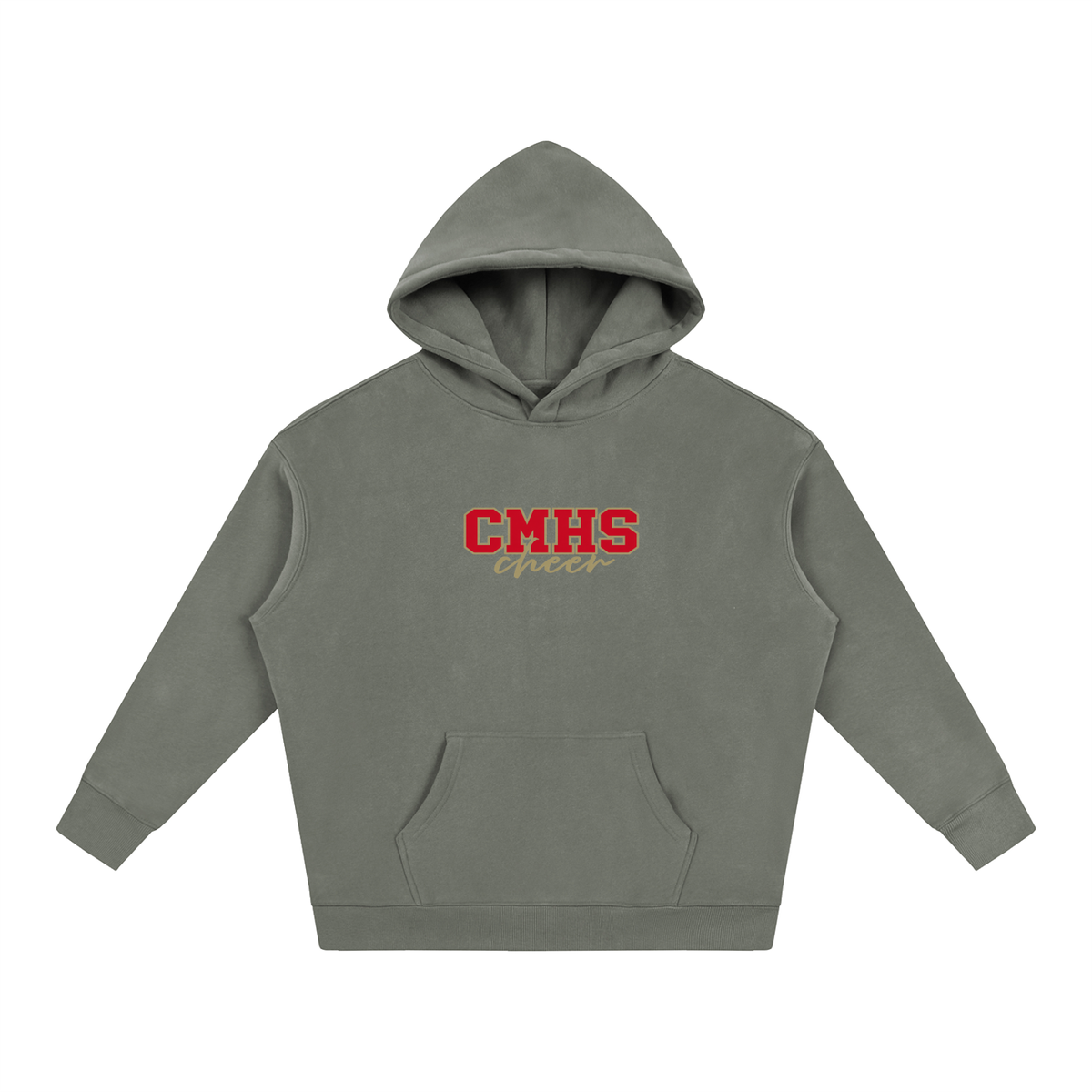 Cursive Front Cardinal Mooney Oversize Fleeced Hoodie