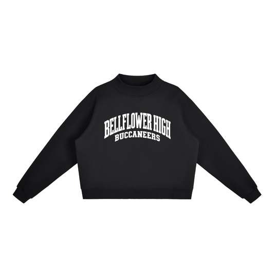Essential Fleece Mock-Neck Crew Sweatshirt