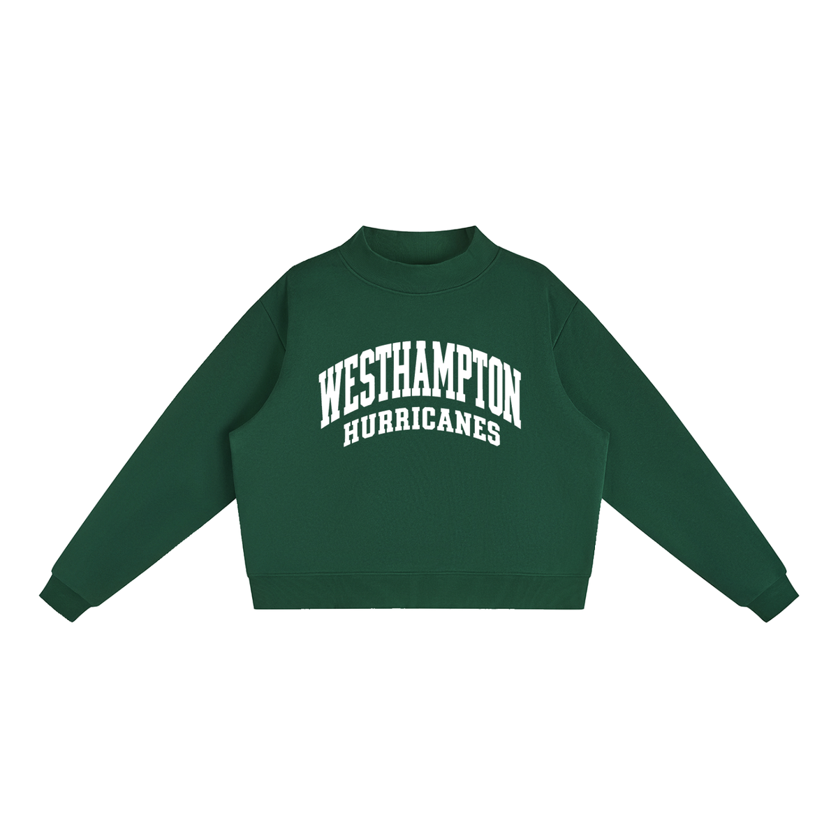 Basic 2 White Westhampton Essential Fleece Mock-Neck Crew Sweatshirt