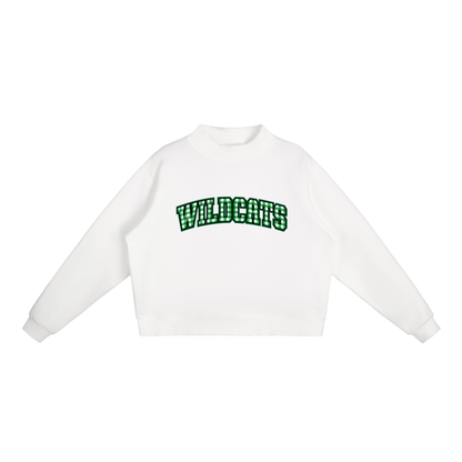 Gingham Gladeville Essential Fleece Mock-Neck Crew Sweatshirt (printed)