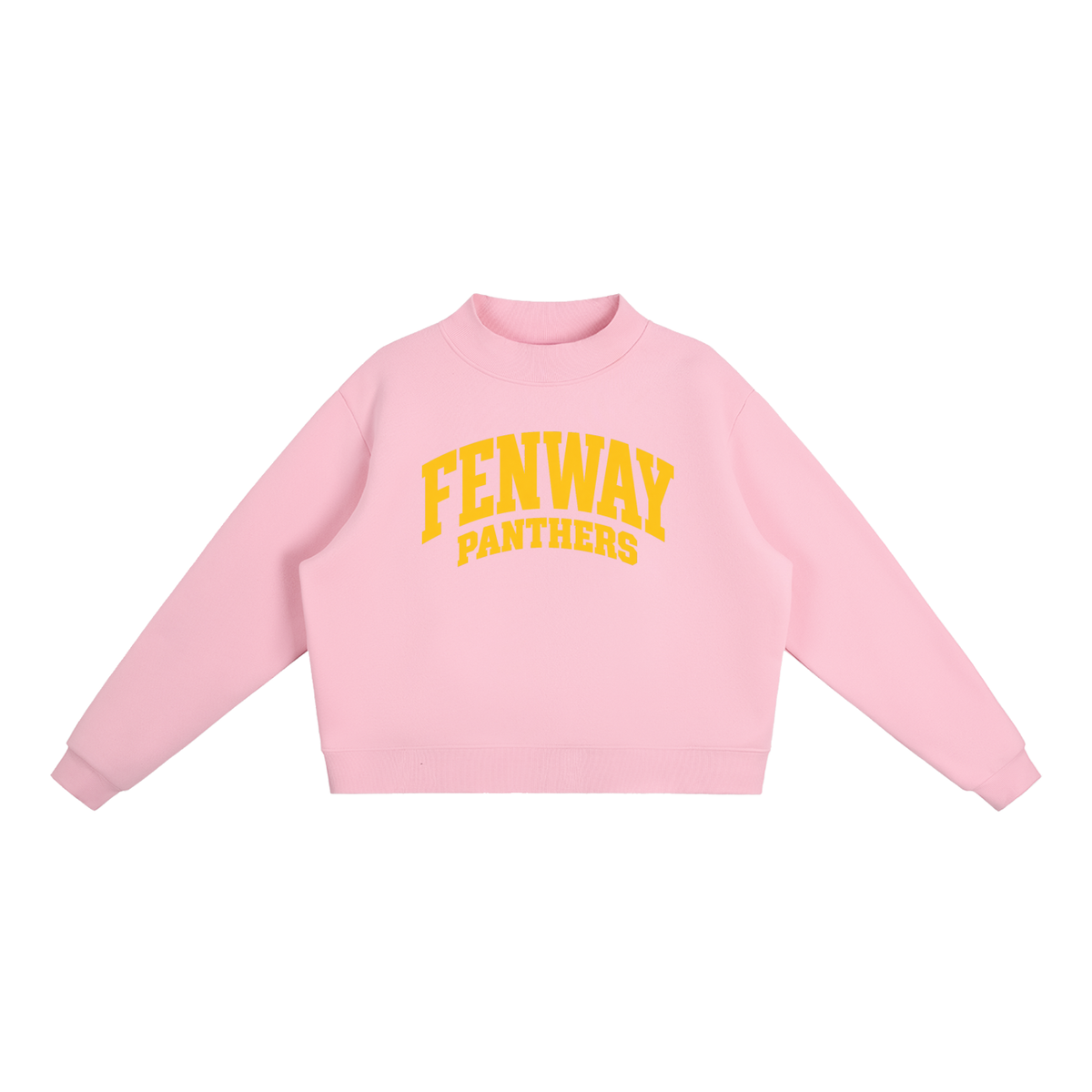 Basic 2 Fenway Essential Fleece Mock-Neck Crew Sweatshirt (printed)