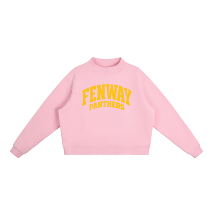 Basic 2 Fenway Essential Fleece Mock-Neck Crew Sweatshirt (printed)