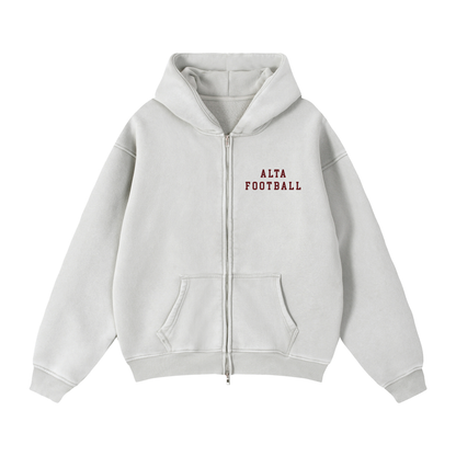 Zip-Through Boxy Fleece Hoodie