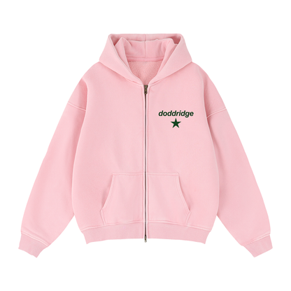 Zip-Through Boxy Fleece Hoodie
