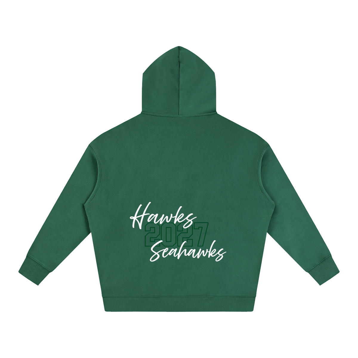 Cursive Front Seahawks Oversize Fleeced Hoodie