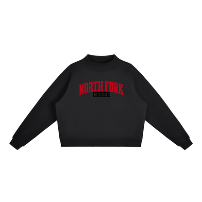 Basic 1 North Fork Essential Fleece Mock-Neck Crew Sweatshirt (printed)