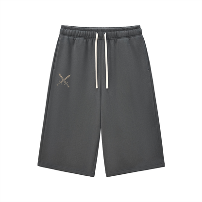 Relaxed Drawstring Three-quarter Sweatpants