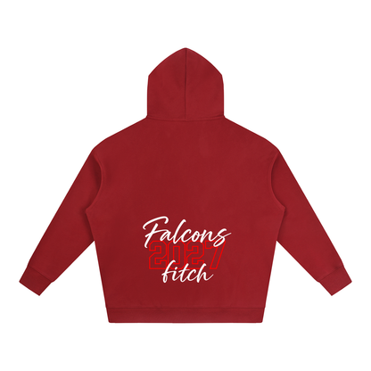 Cursive Front Fitch Oversize Fleeced Hoodie