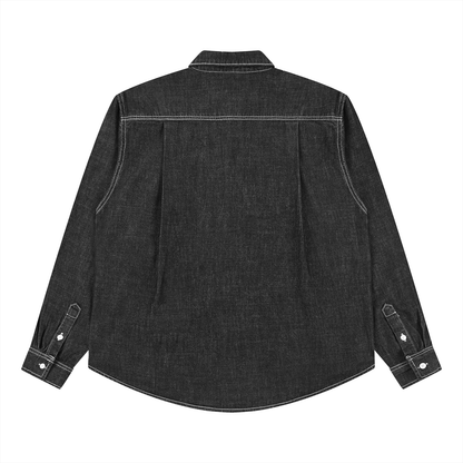 Unisex Vintage Wash Denim Jacket