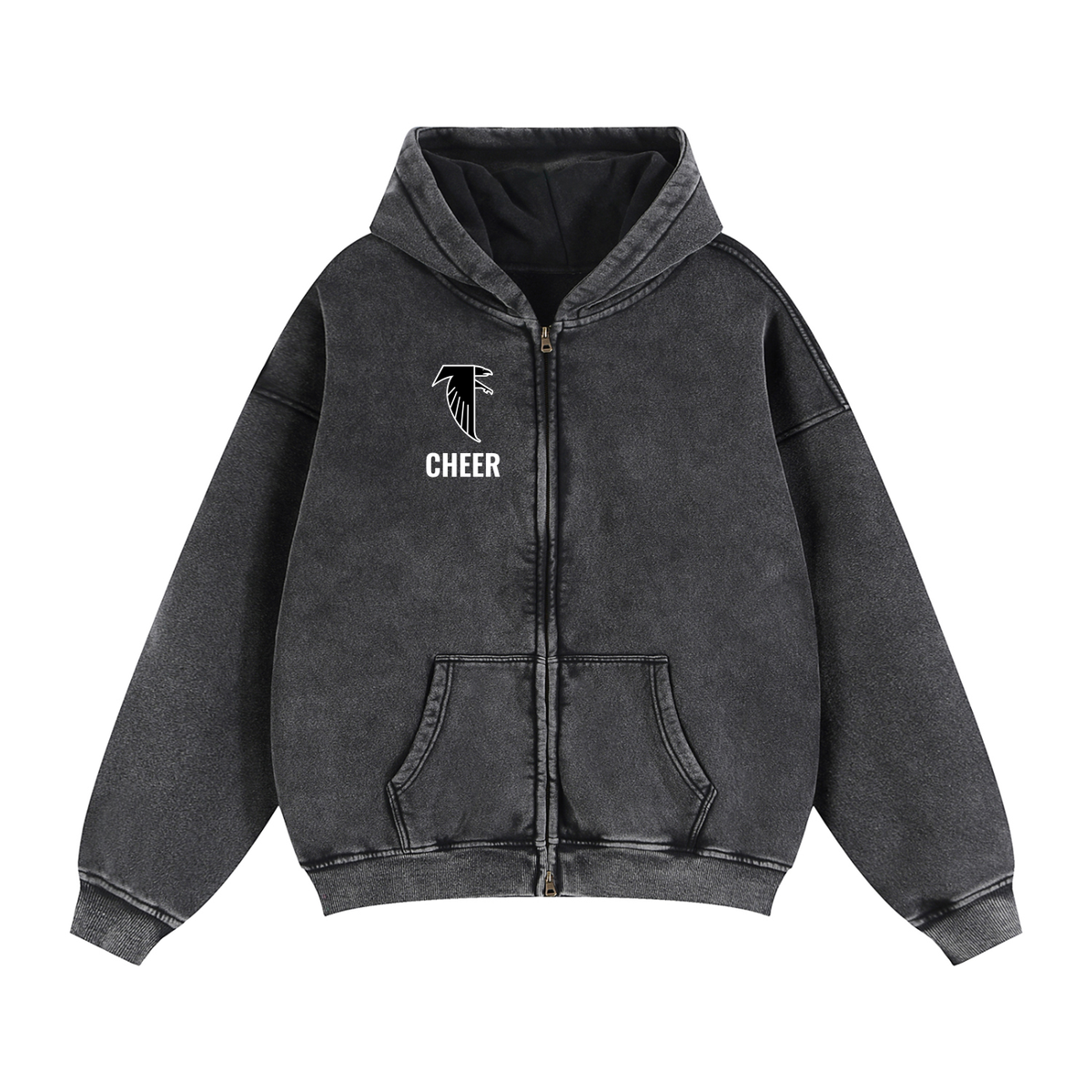 Fitch Zip-Through Boxy Fleece Hoodie
